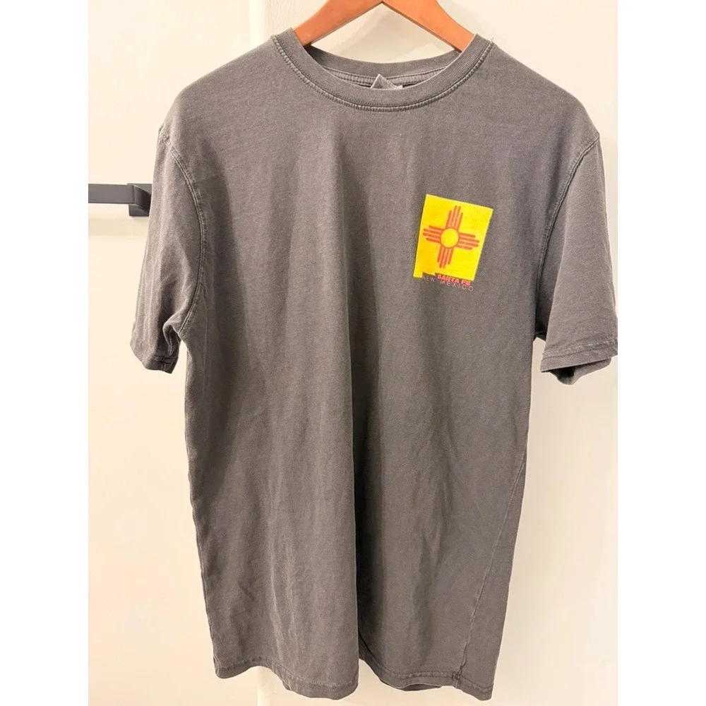 Santa Fe New Mexico Graphic T-Shirt Mens M Faded Black